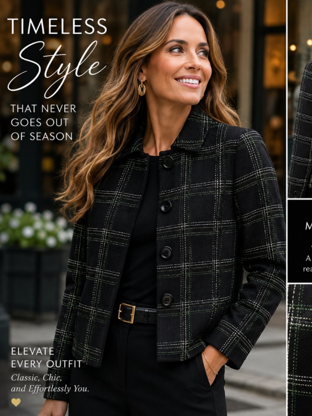 Jessica Howard Plaid Jacket – Size 6
